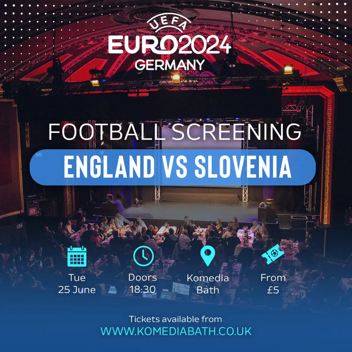 Football Screening: England vs Slovenia